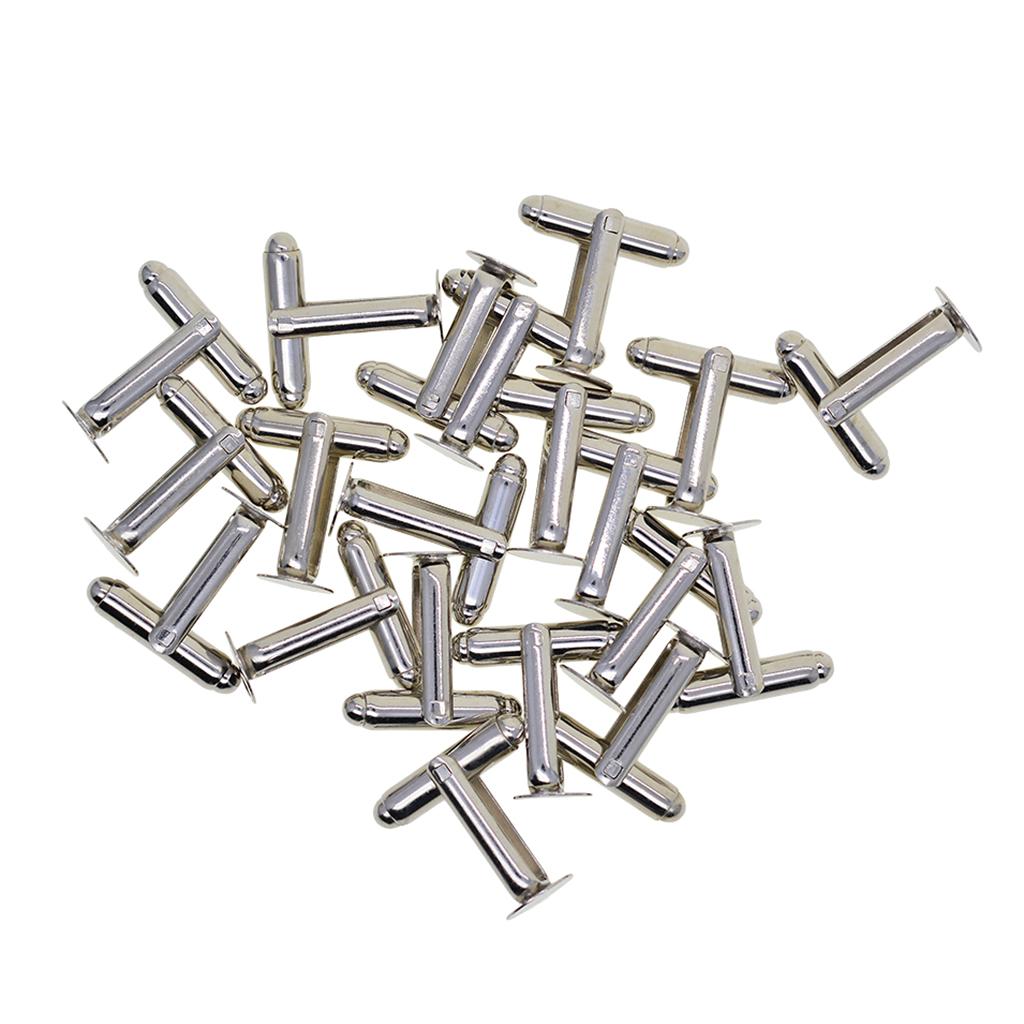 Cufflinks Silver Set - 20個入り シルバープレート カフスボタン 8mm セッティングベース メンズ