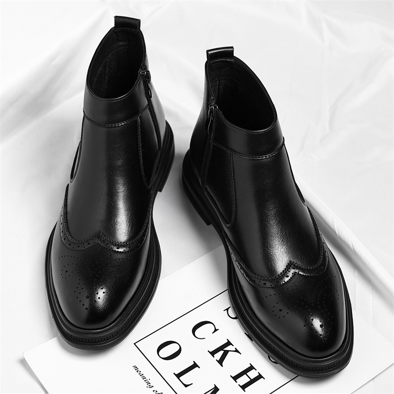 秋冬の厚底メンズビジネスハイカットブーツはシンプルで通気性が - Men'S Formal Wear のレビューと価格