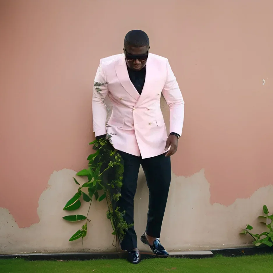 メンズダブルブレストスーツ,スリムフィット,フォーマルウェデ - Men Formal Wear Modern のレビューと価格