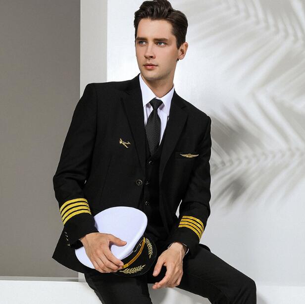航空プロフェッショナルウェアアビエイター制服男性コートブレザ - Men'S Formal Wear のレビューと価格