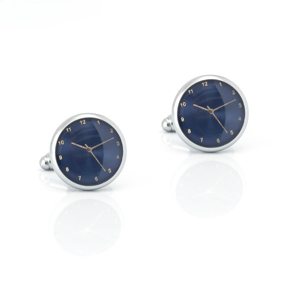 時間美学ゴールドシルバー時計カフスボタンカラーバックル6点セ - Cufflinks Silver Set のレビューと価格
