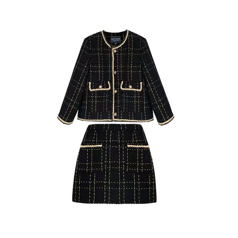 レディースフライドストリートツイードスーツ 2023 新作  - Wool Suit Jacket のレビューと価格