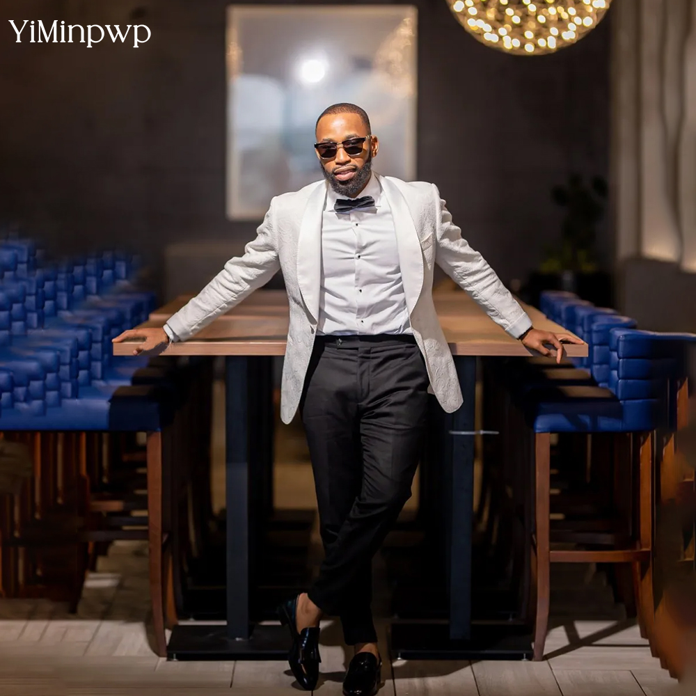 高級白人男性スーツ 2 個シングルブレストオフィス brau - Men Formal Wear Modern のレビューと価格