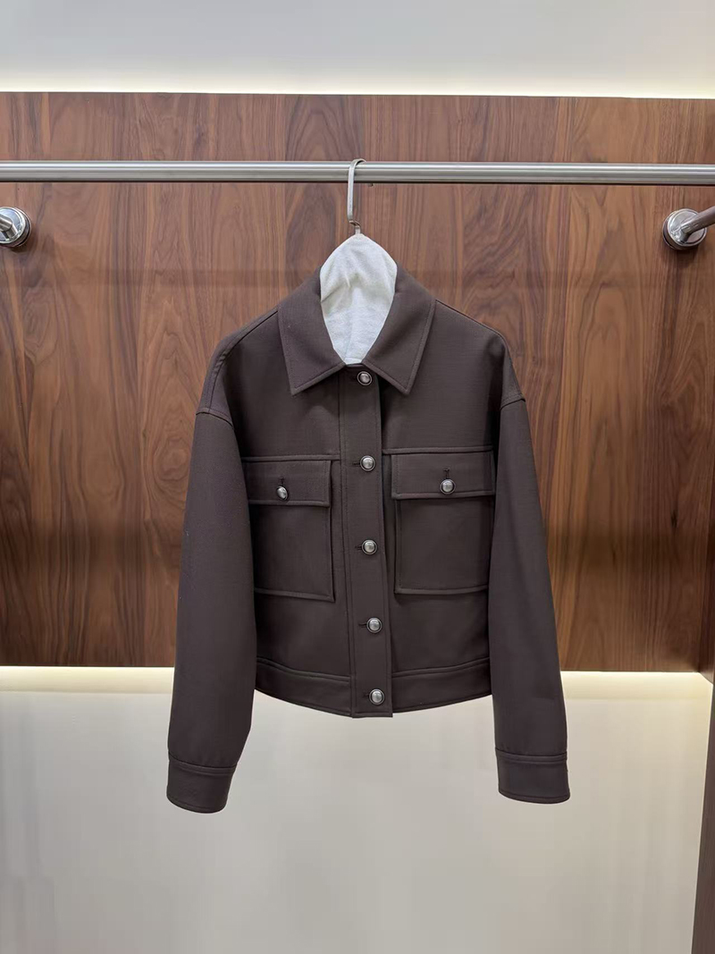 襟付きカーゴクロップドジャケット＆ハイウエストワイドレッグパ - Wool Suit Jacket のレビューと価格