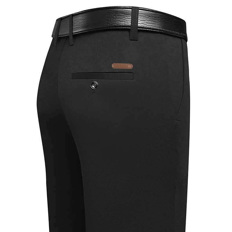 メンズロング丈ストレートレッグドレスパンツ、レザーラベルバッ - Men'S Formal Wear のレビューと価格