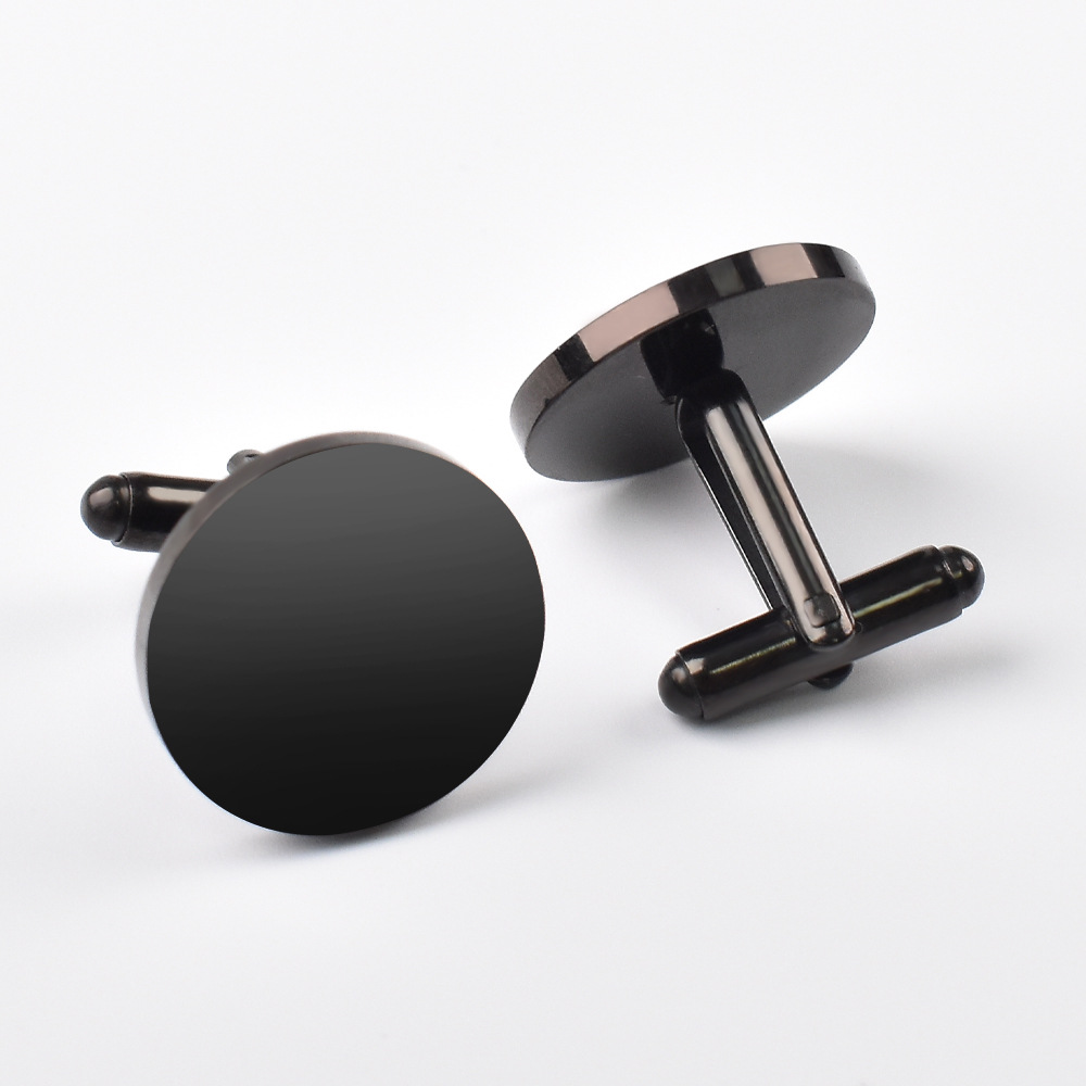 2 ピース/セットメンズファッションメタルカフススムーズスリ - Cufflinks Silver Set のレビューと価格
