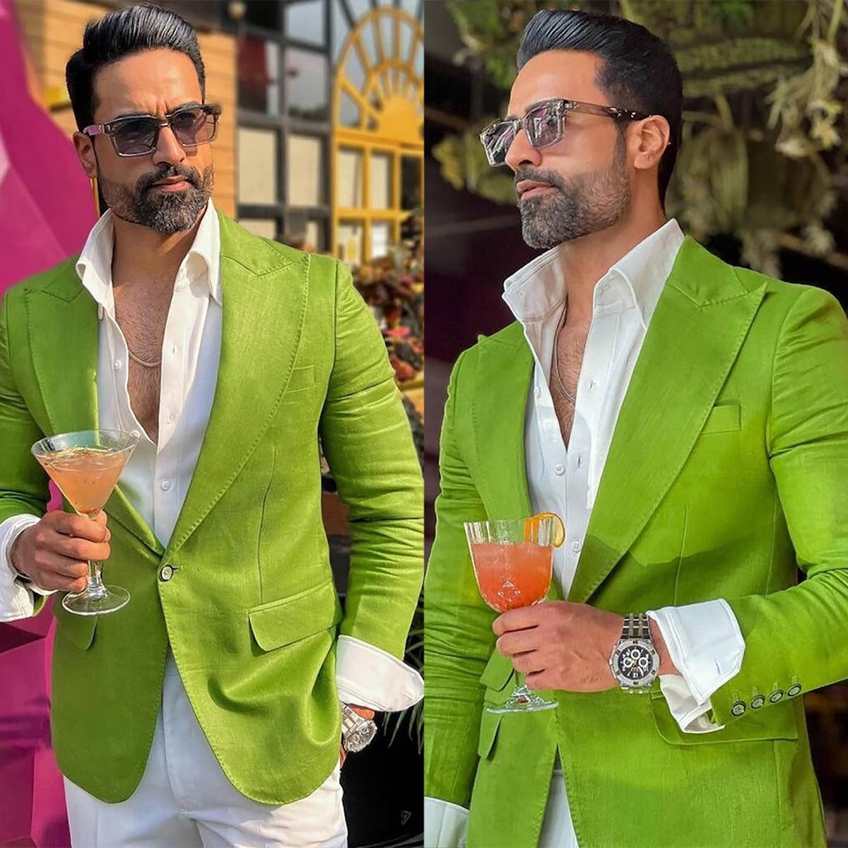ハンサムグリーン新郎男性結婚式タキシードカスタムメイドピーク - Men Formal Wear Modern のレビューと価格