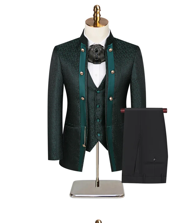 現代のテーラード結婚式のスーツ男性 2 ピースブレザーパンツ - Men Formal Wear Modern のレビューと価格
